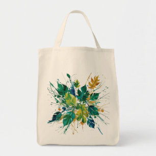 Bolsa Tote Pão Tropical - Arte Botânica Verde Vibrante