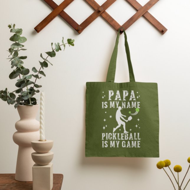 Bolsa Tote PAPA é meu nome PICKLEBALL é meu presente de jogo  (Criador carregado)