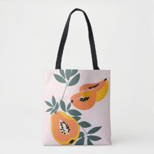Bolsa Tote PAPA-YAY! Fruta tropical Papaya