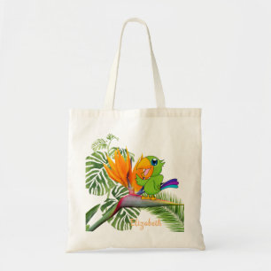 Bolsa Tote Papagaio, Caudata, Folhas de Palmeira - Personaliz