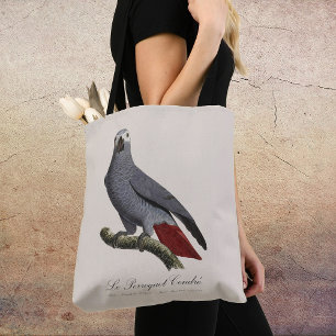 Bolsa Tote Papagaio cinzento africano, Psittacus erithacus, v