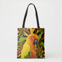 Bolsa Tote Papagaio Colorido do Sol Vibrante