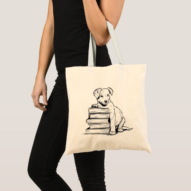 Bolsa Tote Papagaio e Livros (Frente (produto))