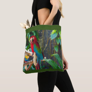Bolsa Tote Papagaio e Palmeiras