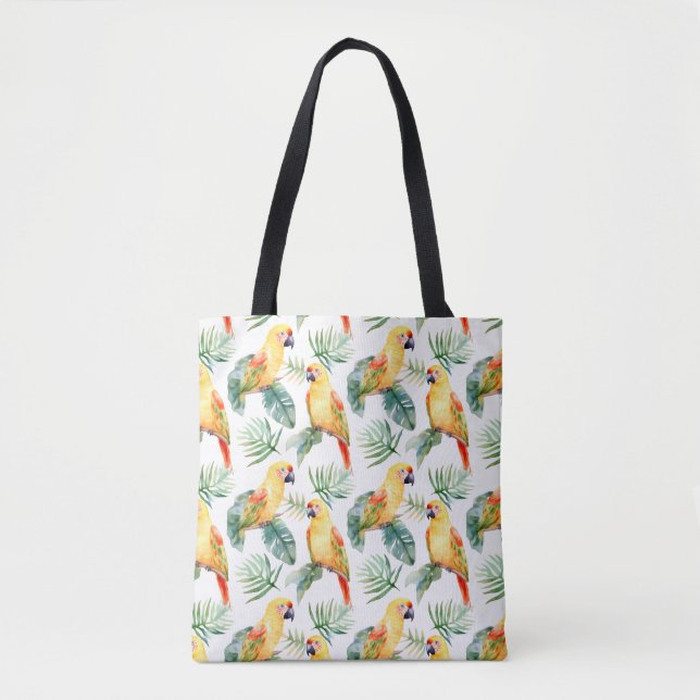 Bolsa Tote Papagaio Tropical Colorido (Frente)