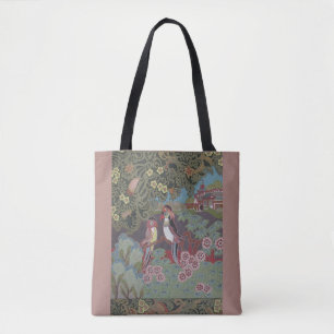 Bolsa Tote Papagaios Estilizados no Jardim