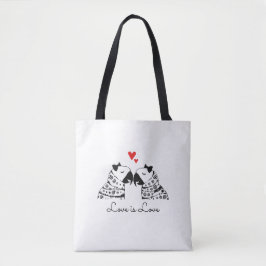 Bolsa Tote Papagaios Lesbicas Amor é Amor