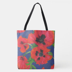 Bolsa Tote Papagaios-orientais-vermelhos e negros Pastas de p