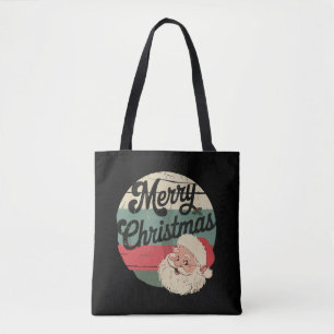 Bolsa Tote Papai Noel Antigo Feliz Natal Rosto Velho 