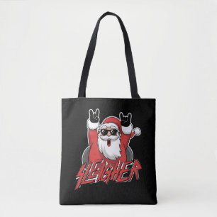 Bolsa Tote Papai Noel Assassino Metal Natal Divertido Granizo