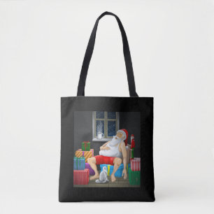 Bolsa Tote Papai Noel Café da Manhã