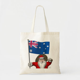 Bolsa Tote Papai Noel com a bandeira de Austrália