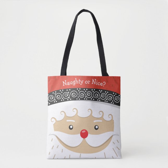 Bolsa Tote Papai noel com a barra de ferramentas Design (Frente)