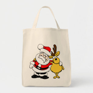 Bolsa Tote Papai noel com cervos