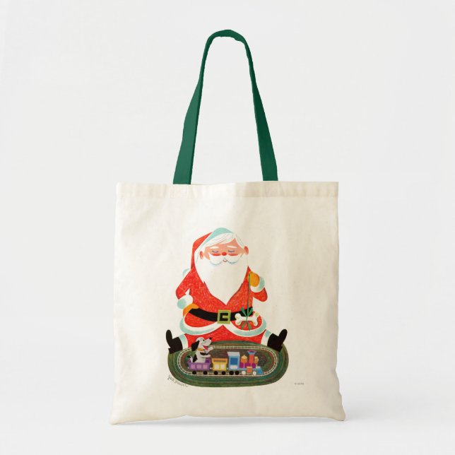 Bolsa Tote Papai noel com trem (Frente)
