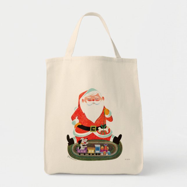 Bolsa Tote Papai noel com trem (Frente)