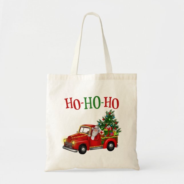 Bolsa Tote Papai noel de Natal Ho Ho (Frente)