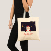 Papai Noel dizendo Ho ho ho na noite de Natal