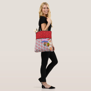 Bolsa Tote Papai Noel e Sra. Claus Fofo Boas Festas de Natal