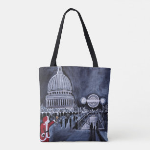 Bolsa Tote Papai Noel em Londres Pintura de Alfred Fox