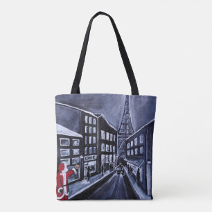 Bolsa Tote Papai Noel em Paris Pintura de Alfred Fox