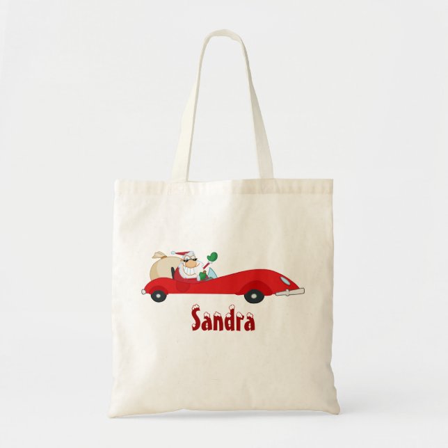 Bolsa Tote Papai Noel engraçado de Natal (Frente)