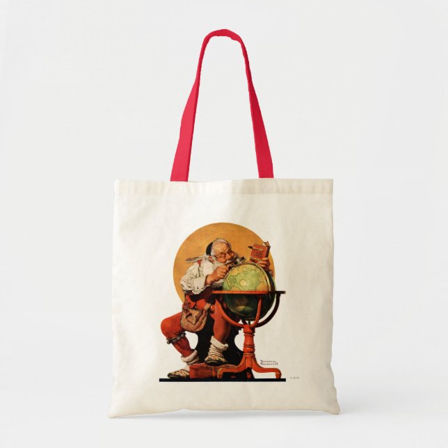 Bolsa Tote Papai noel no globo (Frente)
