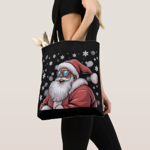 Bolsa Tote Papai Noel preto africano americano Natal