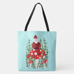Bolsa Tote Papai Noel sobre o Xmas do Cogumelo Mágico