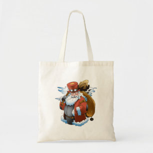 Bolsa Tote Papai Noel Steampunk Natal Estilo Vintage