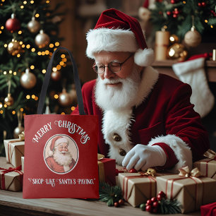 Bolsa Tote Papai Noel Vintage Retro