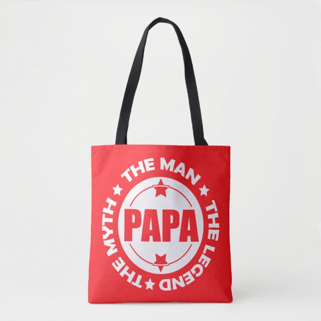 Bolsa Tote Papai. O Homem. O Mito. A Lenda. (Frente)