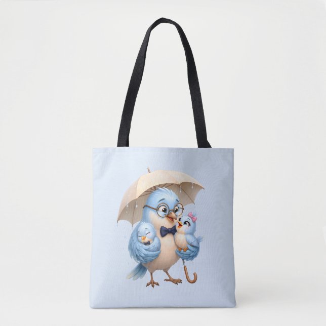 Bolsa Tote Papai Pássaro Presente Dia dos Pais (Frente)