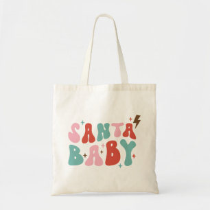 Bolsa Tote Papais noeis Bebê Retro Natal