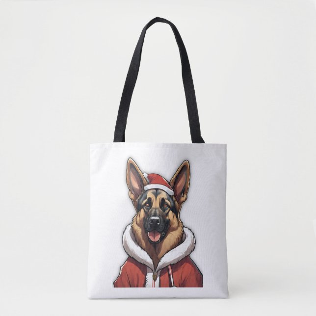 Bolsa Tote Papais noeis Cão - Camisa Premium (Frente)