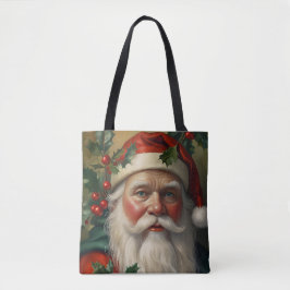 Bolsa Tote Papais noeis com Mistletoe