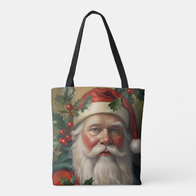 Bolsa Tote Papais noeis com Mistletoe (Verso)