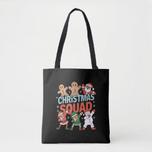 Bolsa Tote Papais noeis De Esquadrão De Natal Dabbing Elf Fam