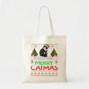 Bolsa Tote Papais noeis de Luzes de Árvore Merry Xmas de Cri