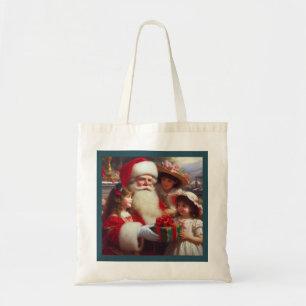 Bolsa Tote Papais noeis de Natal com Crianças 1