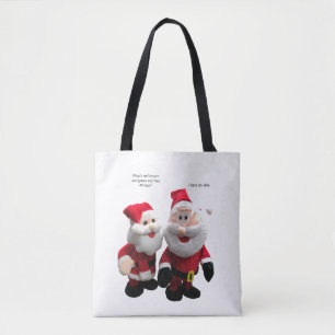 Bolsa Tote Papais noeis de Natal engraçados Piada
