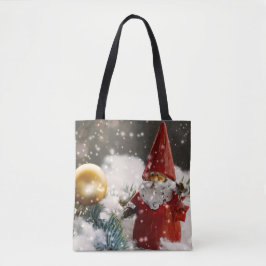 Bolsa Tote Papais noeis de Natal na neve
