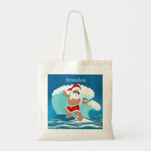 Bolsa Tote papais noeis de praia de Natal festivos adicionam