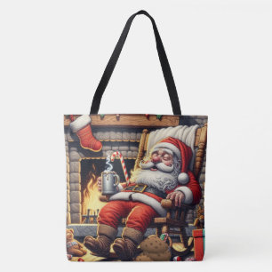 Bolsa Tote Papais noeis dormindo no Natal