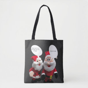 Bolsa Tote Papais noeis engraçados Piada