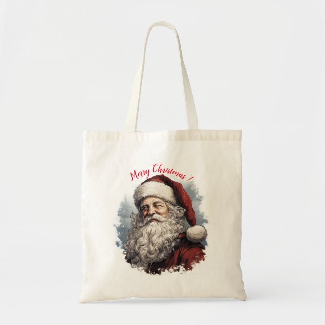 Bolsa Tote Papais noeis Feliz de Natal Tote Bag (Frente)
