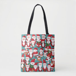 Bolsa Tote Papais Noéis Fofos