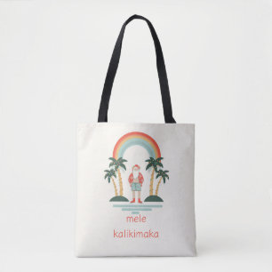 Bolsa Tote Papais noeis Havaianos/Arco-Íris/Palmas