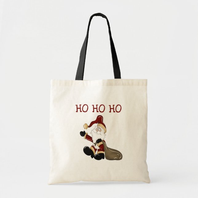 Bolsa Tote Papais noeis HO HO Camisetas e presentes (Frente)