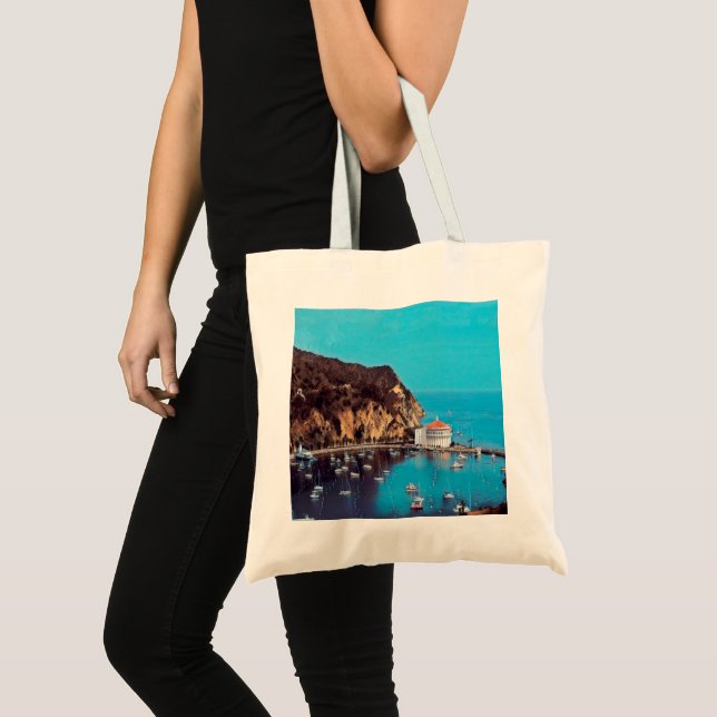 Bolsa Tote papais noeis ldp CATALINA ISLAND - porto - (Frente (produto))